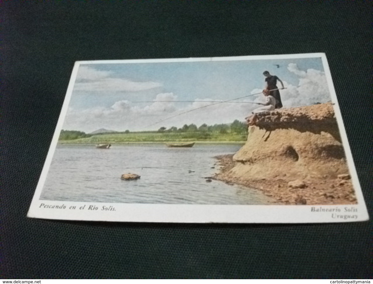 PESCA PESCATORI  PESCANDO EN EL RIO SOLIS  BALNEARIO SOLIS URUGUAY STRAPPAMENTO IN ALTO - Pesca