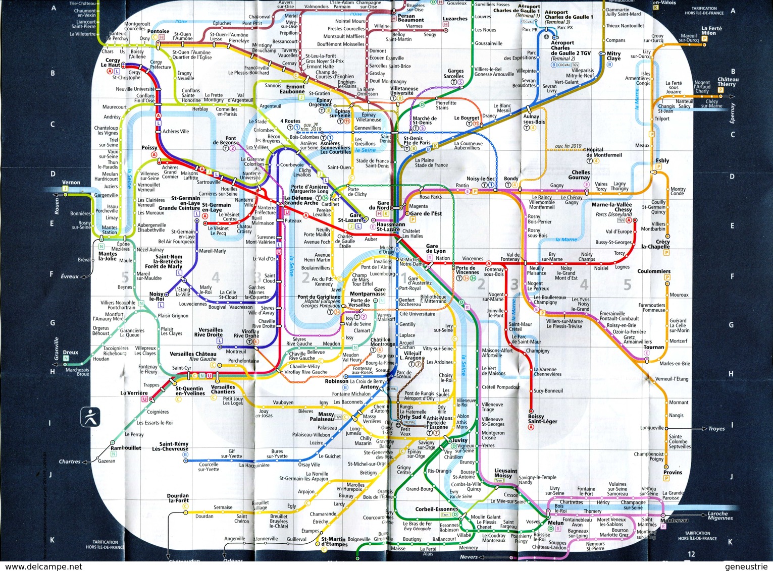 Nouveau Plan 2019 Réseau De Métro, Bus Et Tramway De Paris "Ile-de-France Mobilité" Métro De Paris - Autres & Non Classés