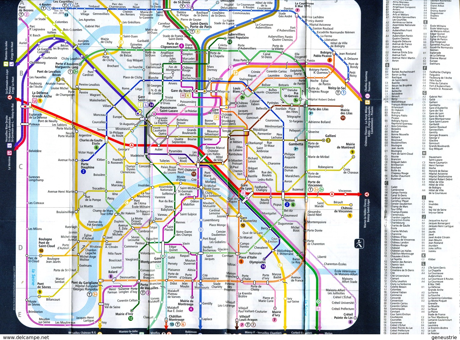 Nouveau Plan 2019 Réseau De Métro, Bus Et Tramway De Paris "Ile-de-France Mobilité" Métro De Paris - Autres & Non Classés