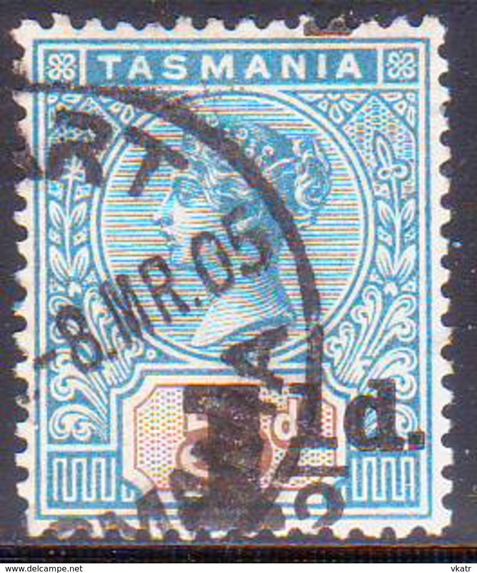 TASMANIA AUSTRALIA 1904 SG #244 1½d On 5d Used - Used Stamps