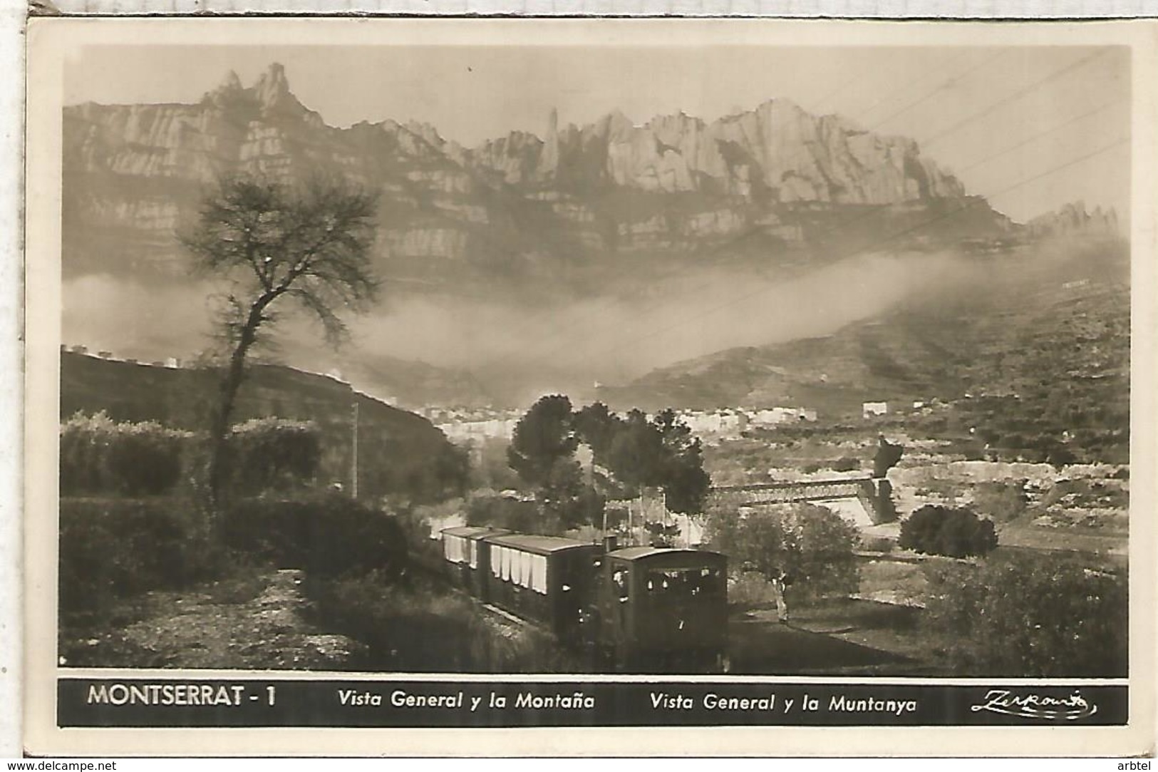 BARCELONA MONTSERRAT FERROCARRIL RAILWAY ESCRITA - Barcelona