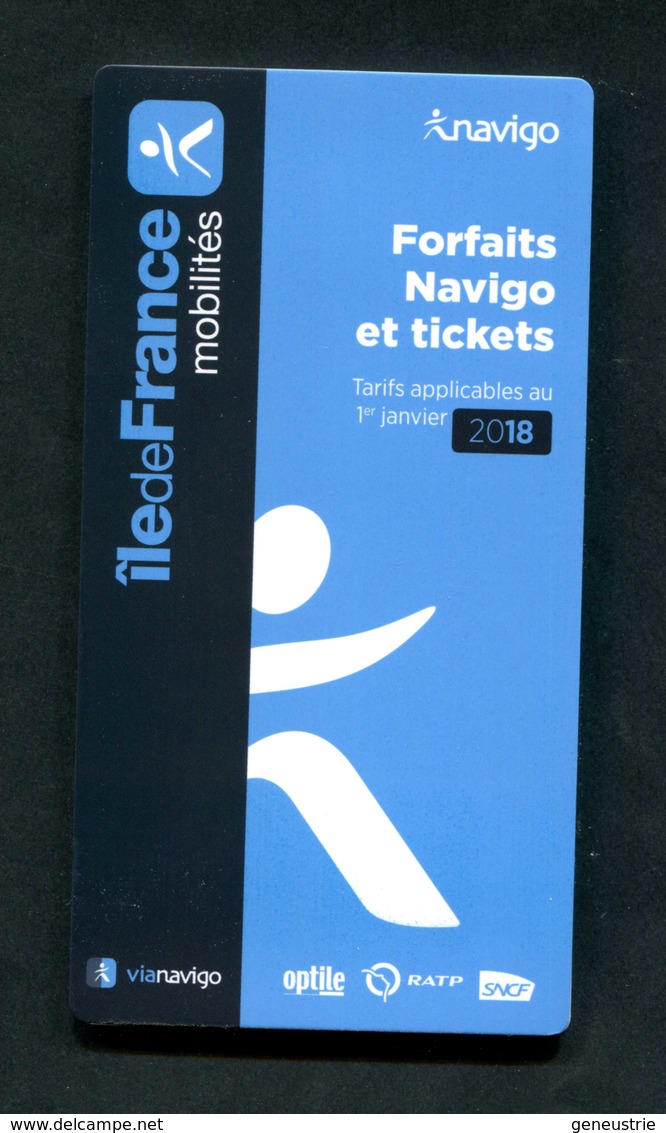 Nouveau Dépliant "Ile-de-France Mobilité" Tarif Tickets Et Plan 2019 Réseau De Métro, Bus Et Tramway De Paris - Autres & Non Classés