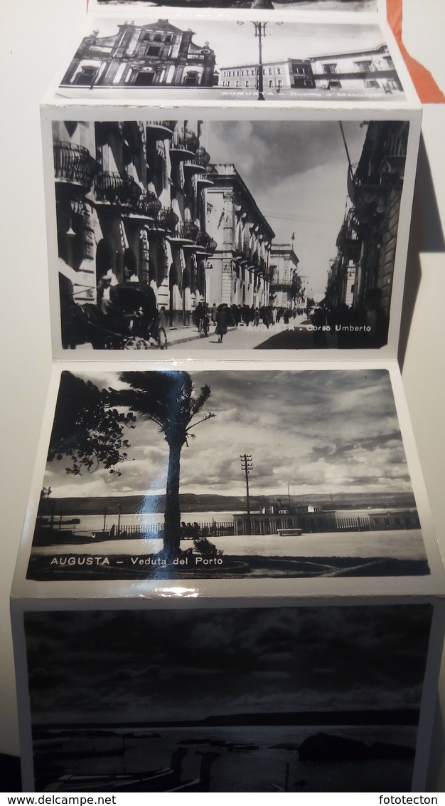 Augusta (Siracusa) - Cofanetto, Carnet 10 Mini Fotografie - Anni '30? - Altri & Non Classificati