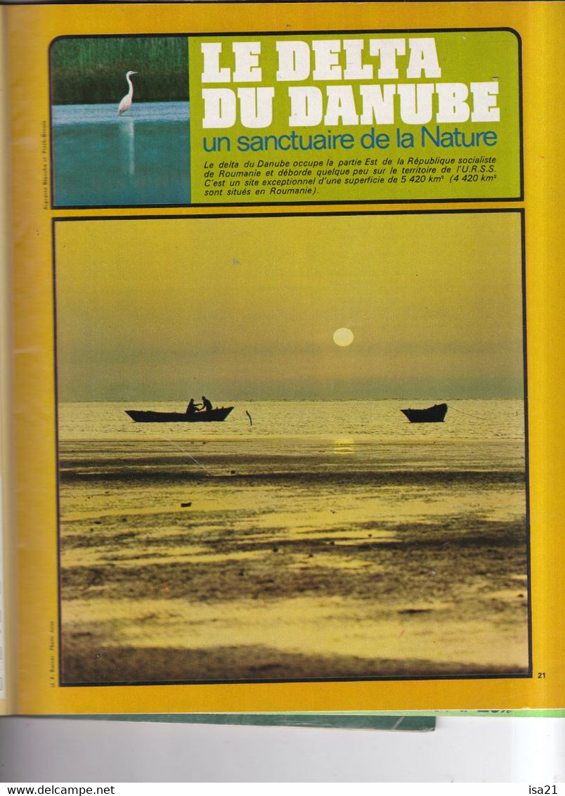 La Revue Du Touring Club 1974 Janvier: Le Delta Du Danube, Lubéron, Sens, Le Vol à Voile,  Sommaire Est Scanné - Turismo Y Regiones