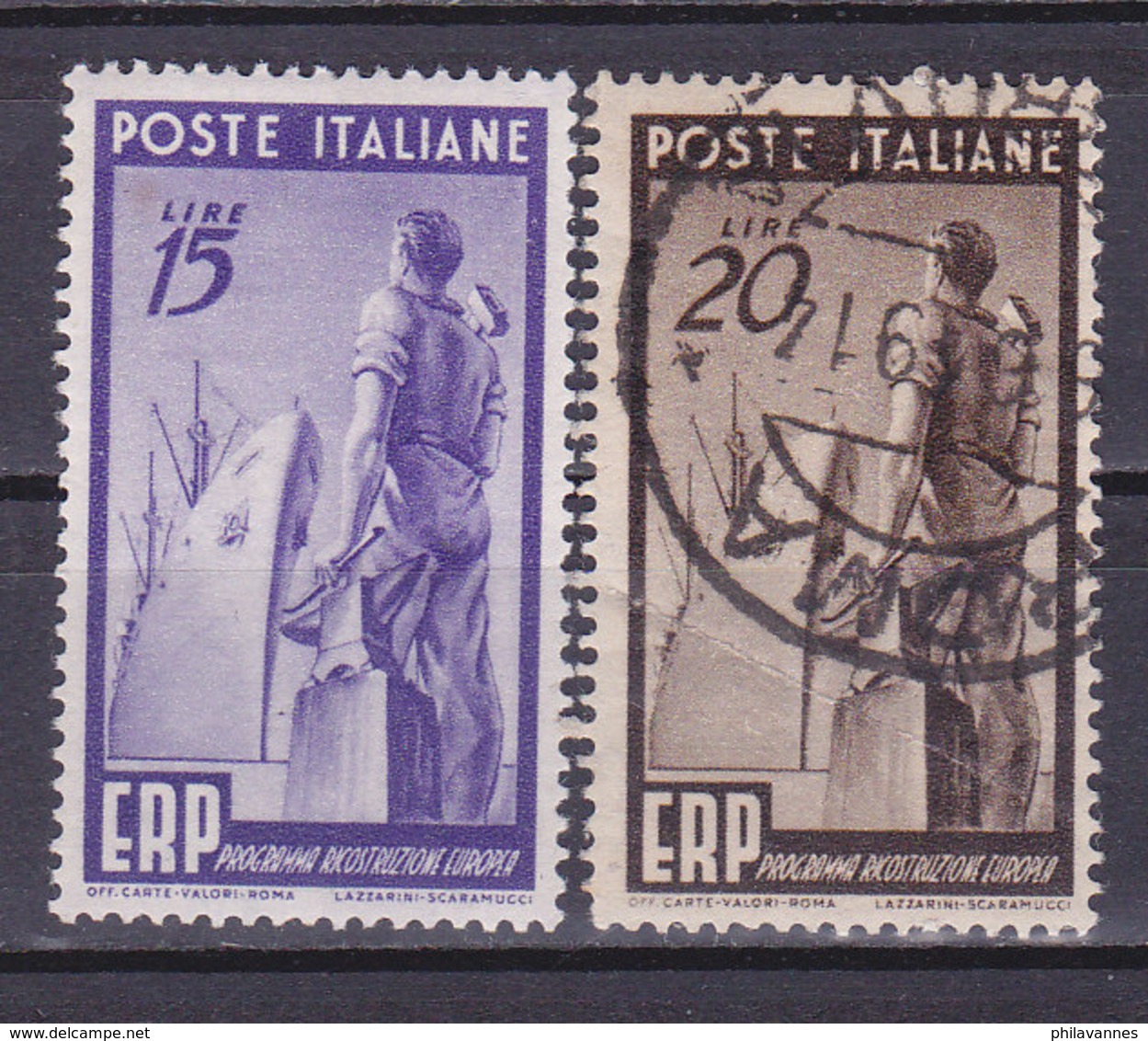 Italie, N° 540**+541°, ERP, Neuf**+°, Cote 50€  ( W1910/062) - 1946-60: Nuovi