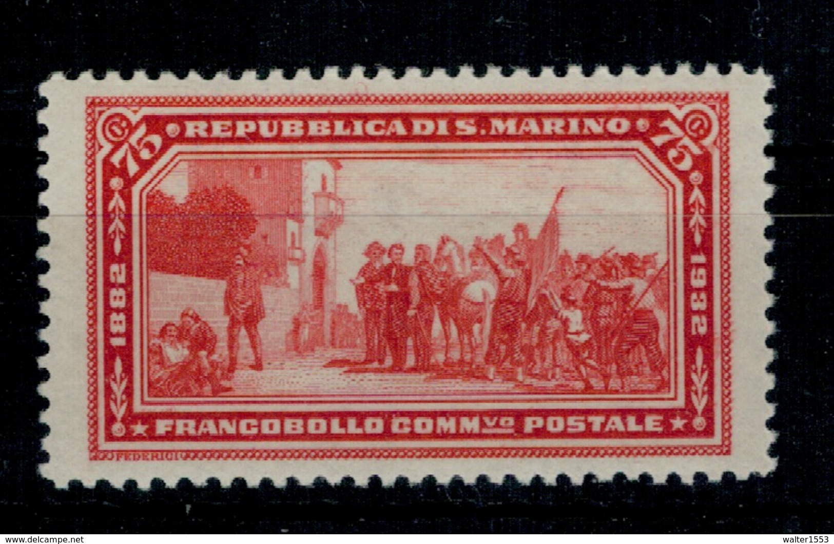 SAN MARINO 1932 Garibaldi 75 Cent Sass 172  MNH** - Nuovi