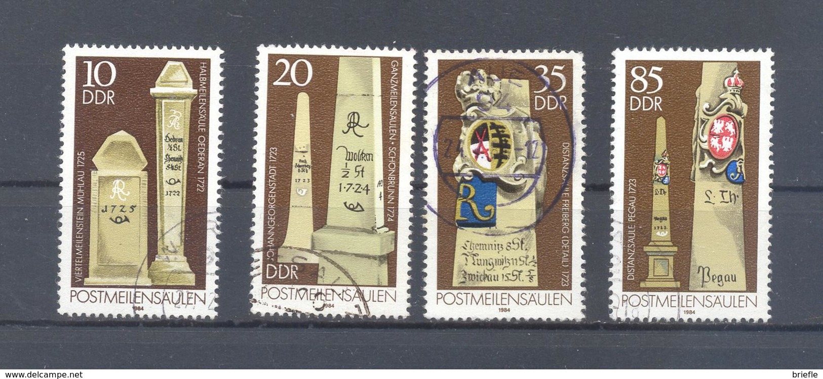 1984   DDR Mi-2853-2856   7. Februar Postmeilensäulen - Usati