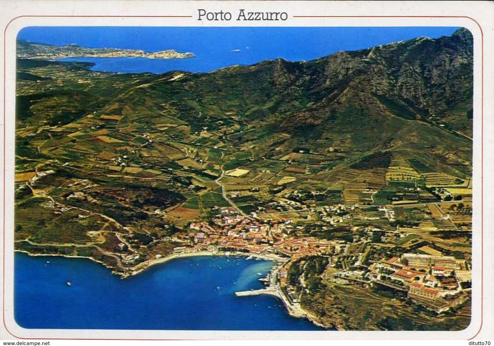 Porto Azzurro - Sullo Sfondo Portoferraio - Isola D'elba - 833 - Formato Grande Viaggiata – E 10 - Livorno