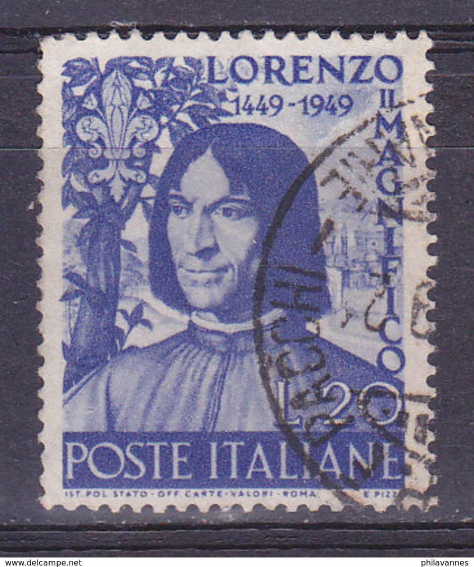 Italie, N° 547, Lorenzo, Oblitéré, Cote 5€  ( W1910/065) - 1946-60: Usati