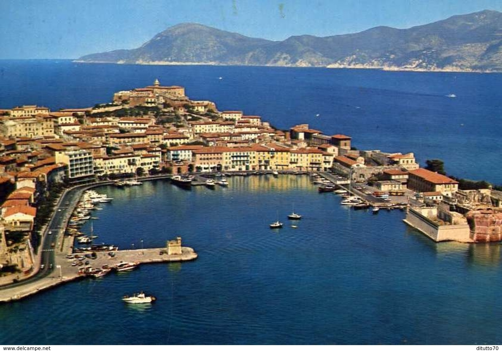 Portoferraio - Veduta Aerea - Isola D'elba - 254 - Formato Grande Viaggiata – E 10 - Livorno