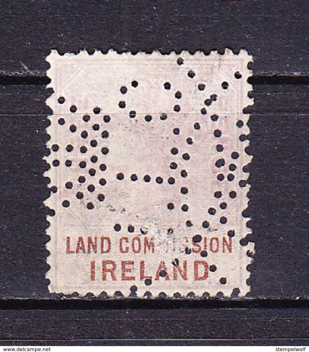 Irland, Fiskalmarke, Landkommision, Perfin Lochung, ILC (69870) - Gebührenstempel, Impoststempel