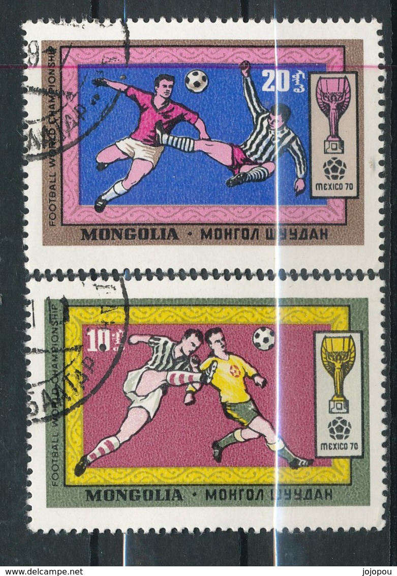 N° Yv 524/525 - Coupe Du Monde De Football Mexico - Mongolie