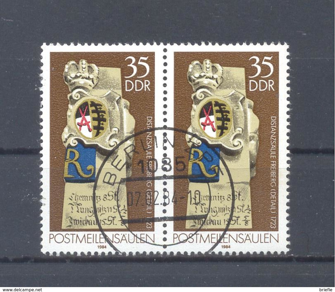 1984   DDR Mi-2855   7. Februar Postmeilensäulen - Oblitérés