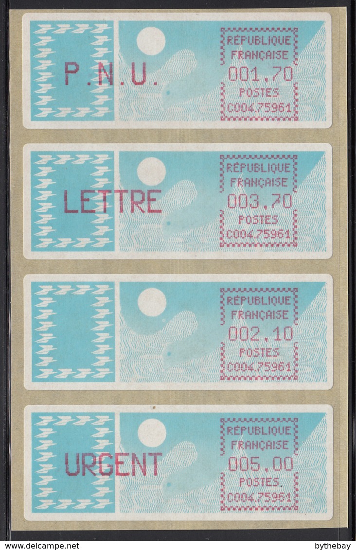 France 1985(?) Pane Of 4 Vignettes D'Affranchissement - Sonstige & Ohne Zuordnung