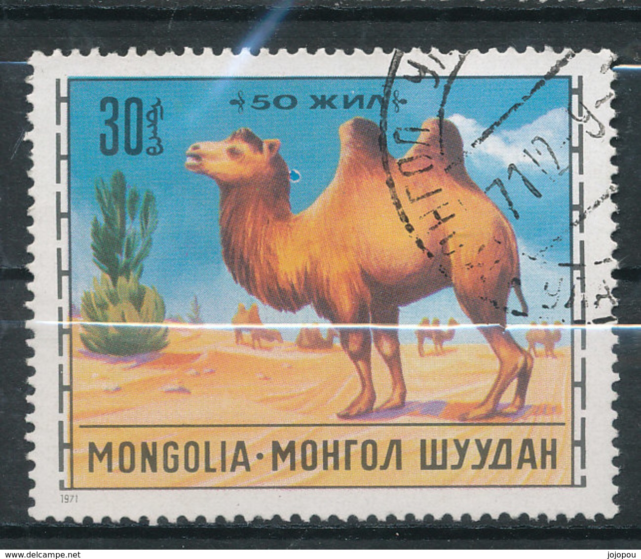 N° Yv 590 - Chevaux , Chameau - Mongolie