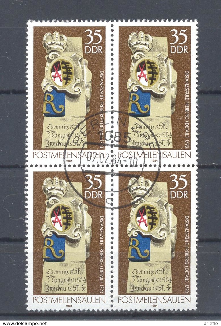 1984   DDR Mi-2855   7. Februar Postmeilensäulen - Used Stamps