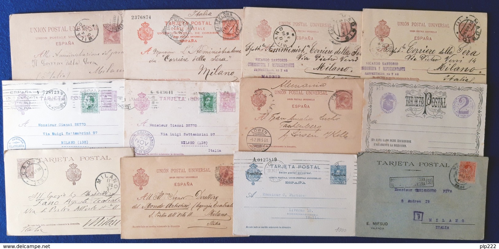 Spagna 31 letter + 12 Postal cards VF/F