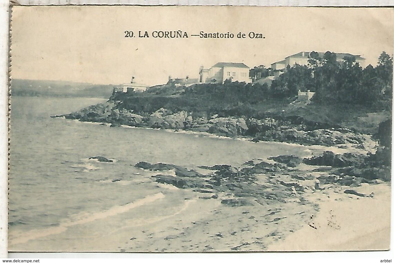 CORUÑA SANATORIO DE OZA ESCRITA SELLOS ALFONSO XIII - La Coruña