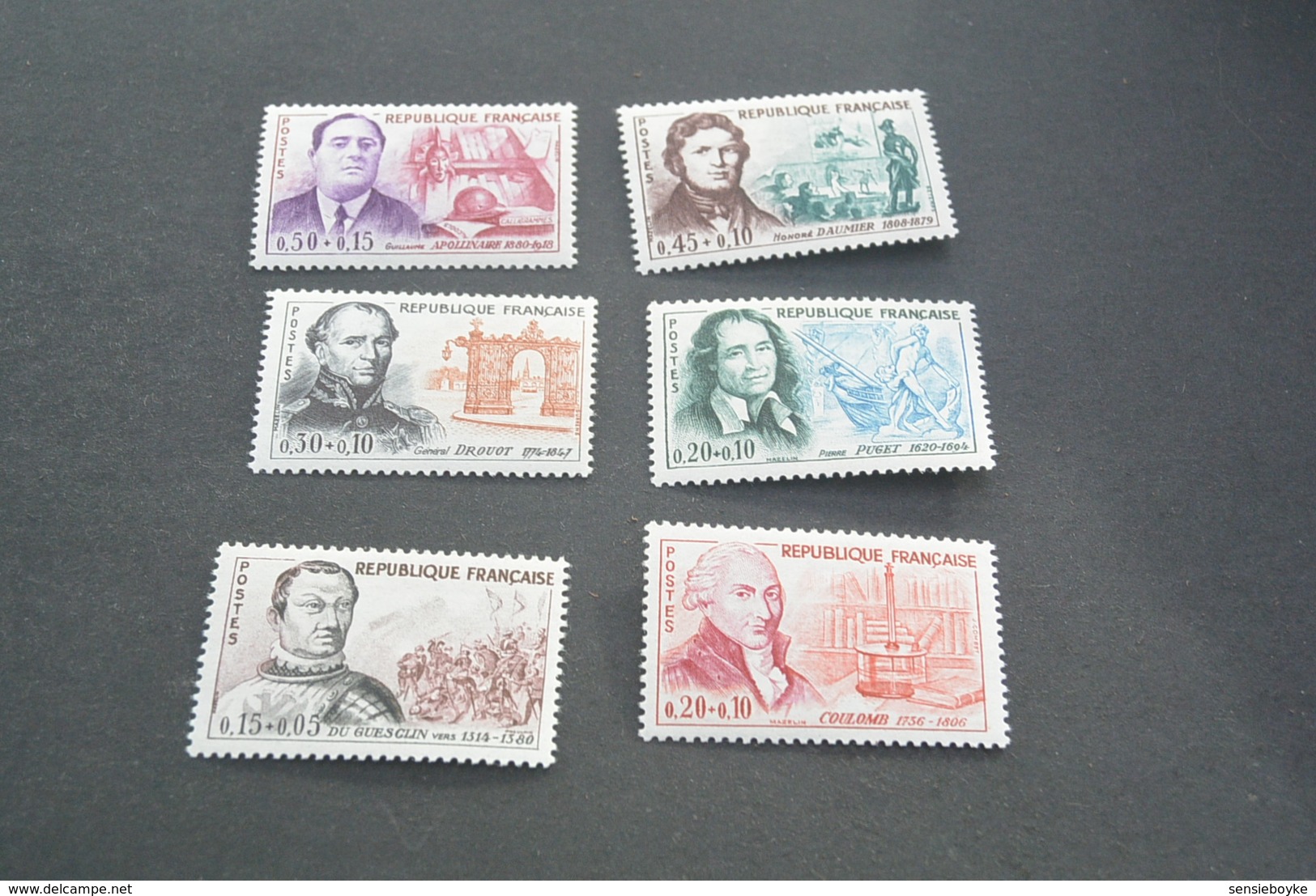 K18982- Set MNH France 1961 - SC. B350 -355 - Portarits - Celebrites - Nuovi