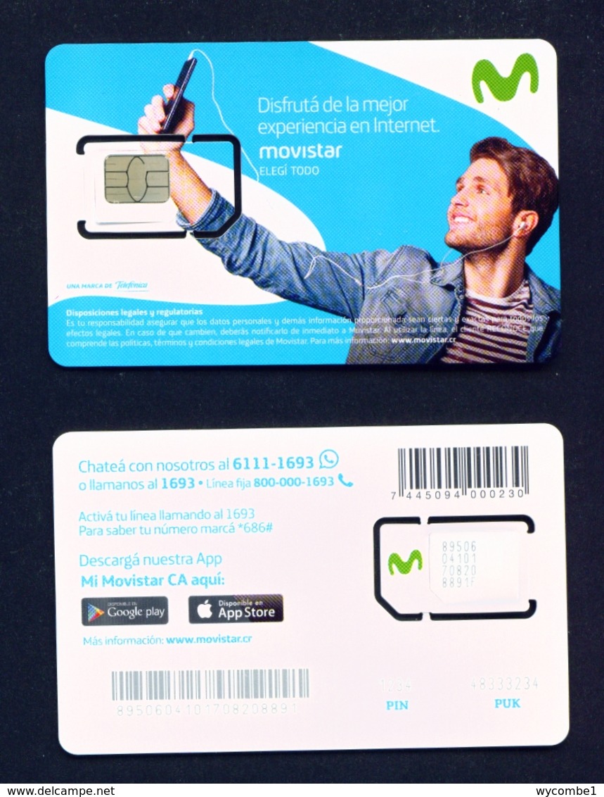 COSTA RICA - Movistar SIM Card Mint With Chip - Costa Rica