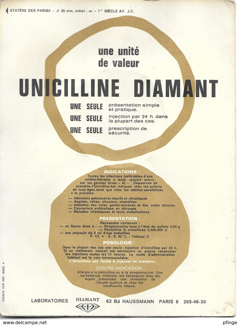 Statère Des PARISII   - Publicité Médicale Unicilline Diamant - Fictifs & Spécimens