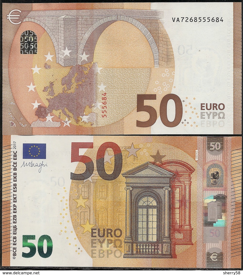 2017- BILLETE DE 50 EUROS - MARIO DRAGHI-SIN CIRCULAR--V007F2- - 50 Euro