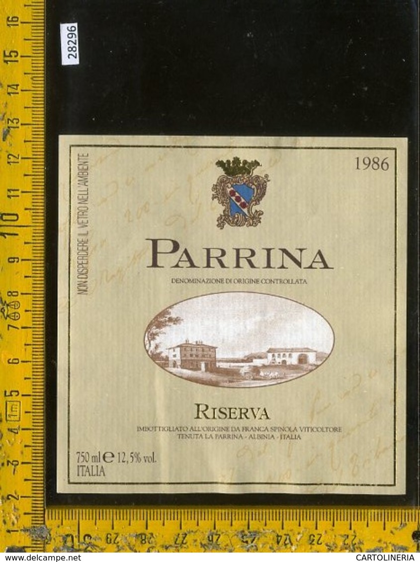 Etichetta Vino Liquore Riserva 1986 La Parrina-Albinia GR - Altri & Non Classificati