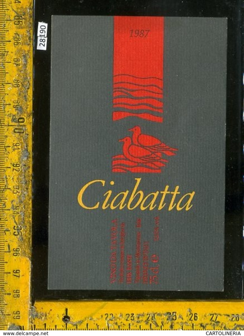 Etichetta Vino Liquore Ciabatta 1987 Erik Banti-Montemerano GR - Altri & Non Classificati