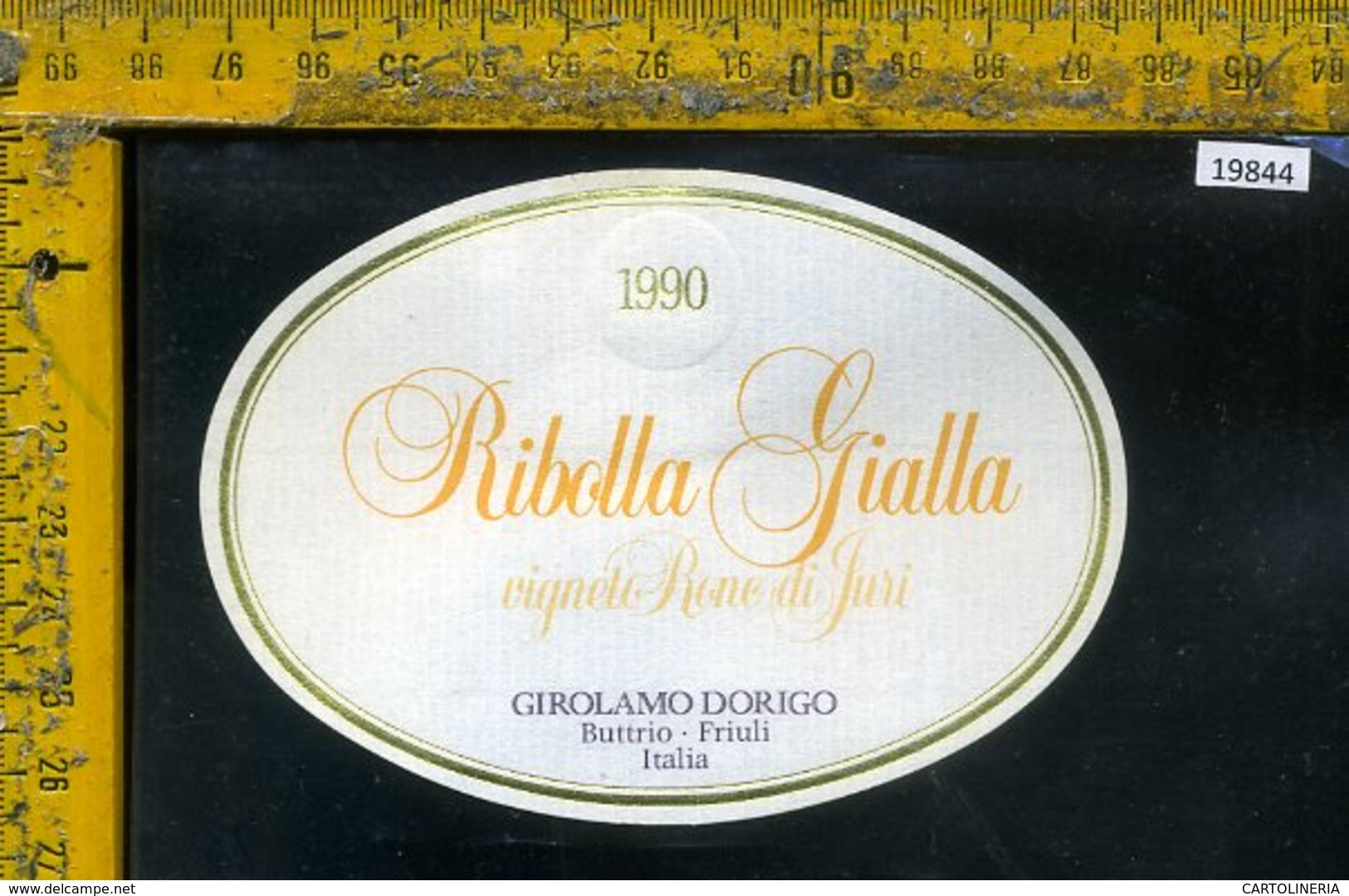 Etichetta Vino Liquore Ribolla Gialla 1990 Girolamo Dorigo-Buttrio UD - Altri & Non Classificati
