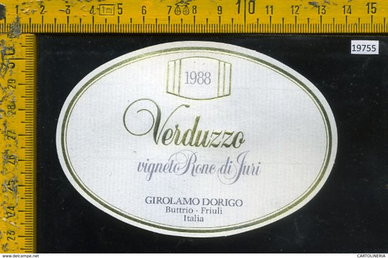 Etichetta Vino Liquore Verduzzo 1988 Girolamo Dorigo-Buttrio UD - Altri & Non Classificati