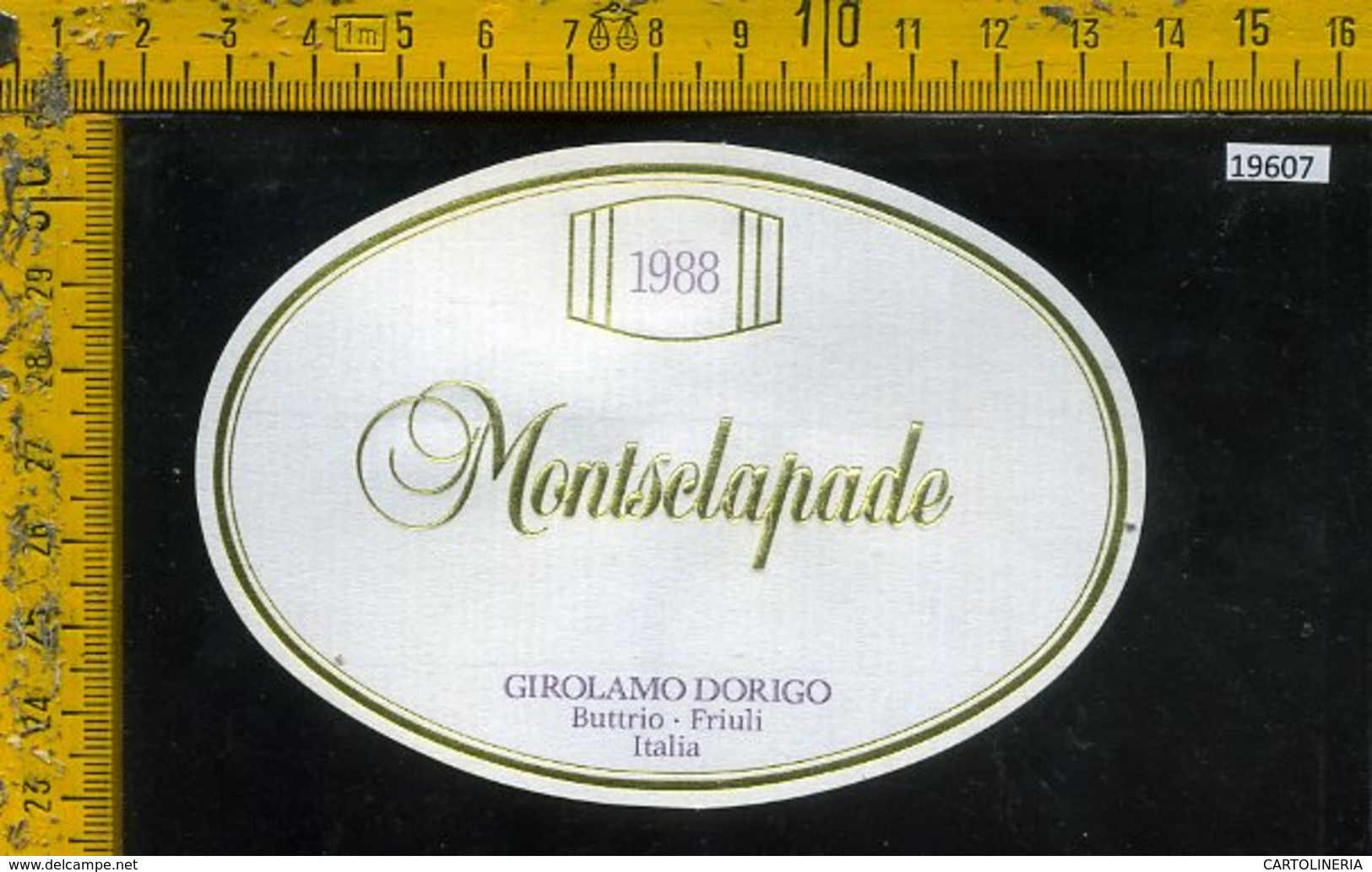 Etichetta Vino Liquore Montsclapade 1988 Girolamo Dorigo-Buttrio UD - Altri & Non Classificati