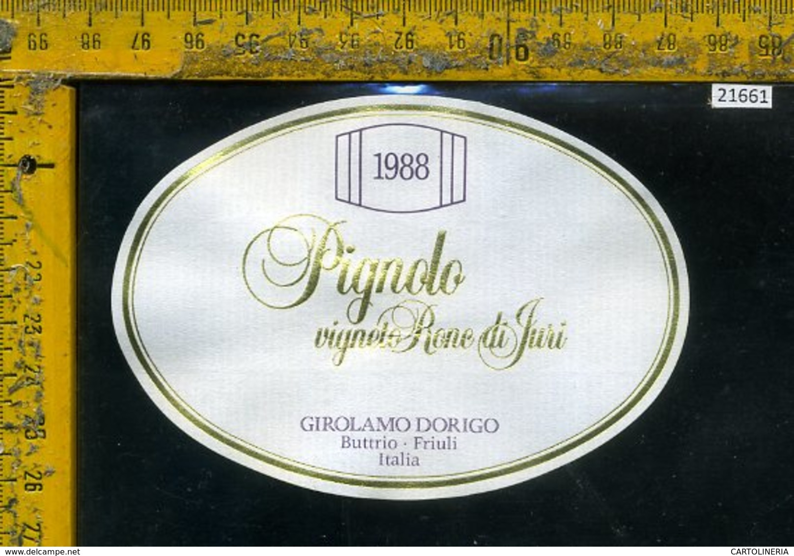 Etichetta Vino Liquore Pignolo 1988 Girolamo Dorigo-Buttrio UD - Altri & Non Classificati