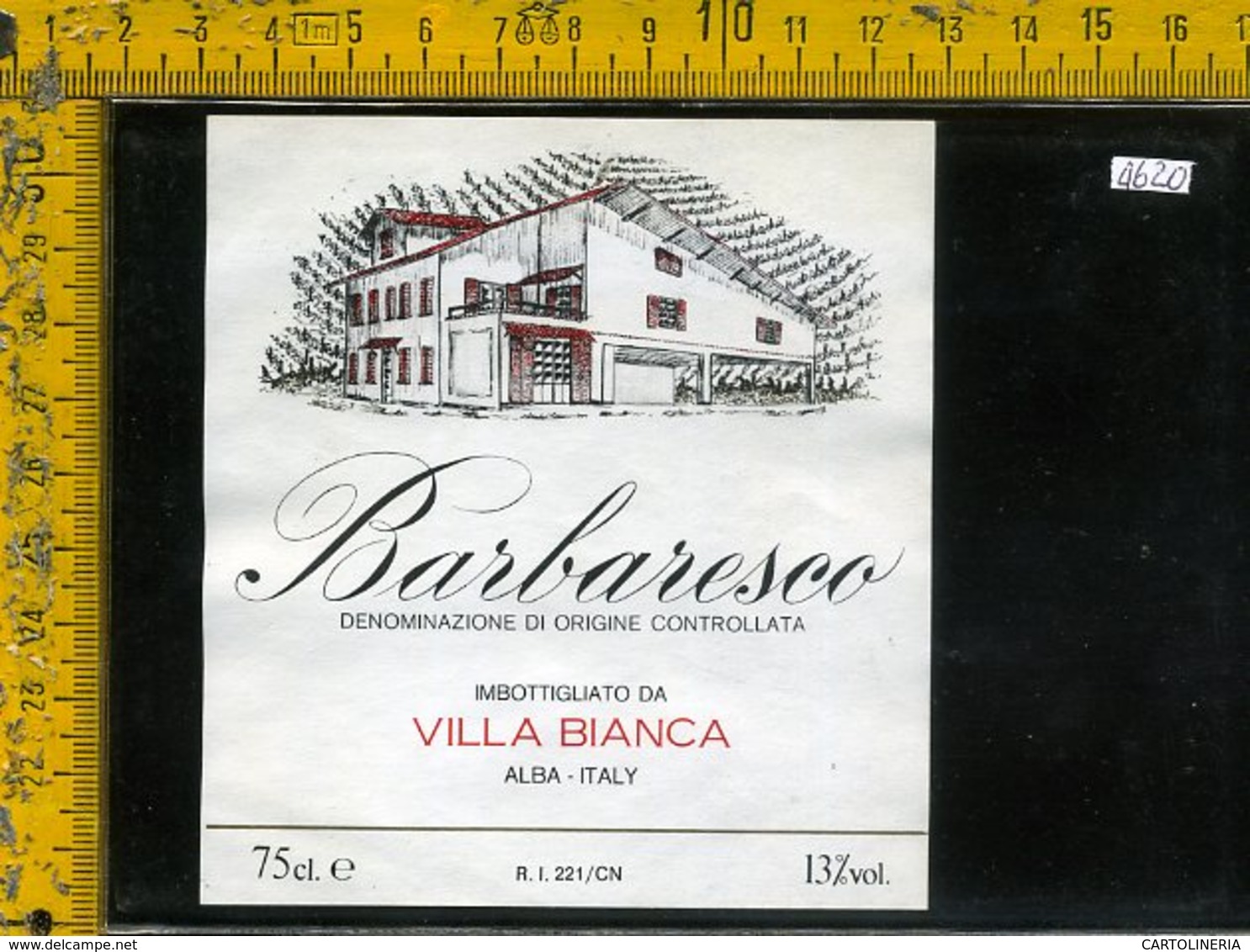 Etichetta Vino Liquore Barbaresco Villa Bianca-Alba CN - Altri & Non Classificati