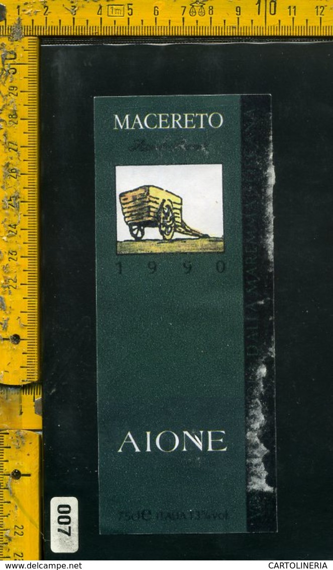 Etichetta Vino Liquore Macereto 1990 Dalla Maremma Toscana-Aione GR - Altri & Non Classificati