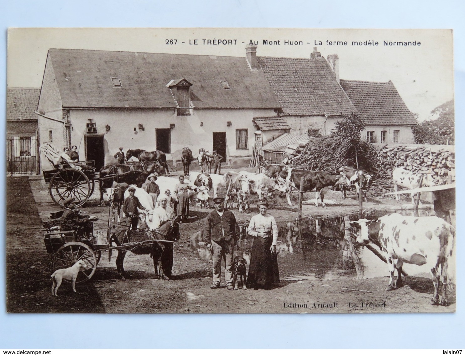 C.P.A. : 76 LE TREPORT : Au Mont Huon, La Ferme Modèle Normande, En 1915, Superbe Animation - Le Treport