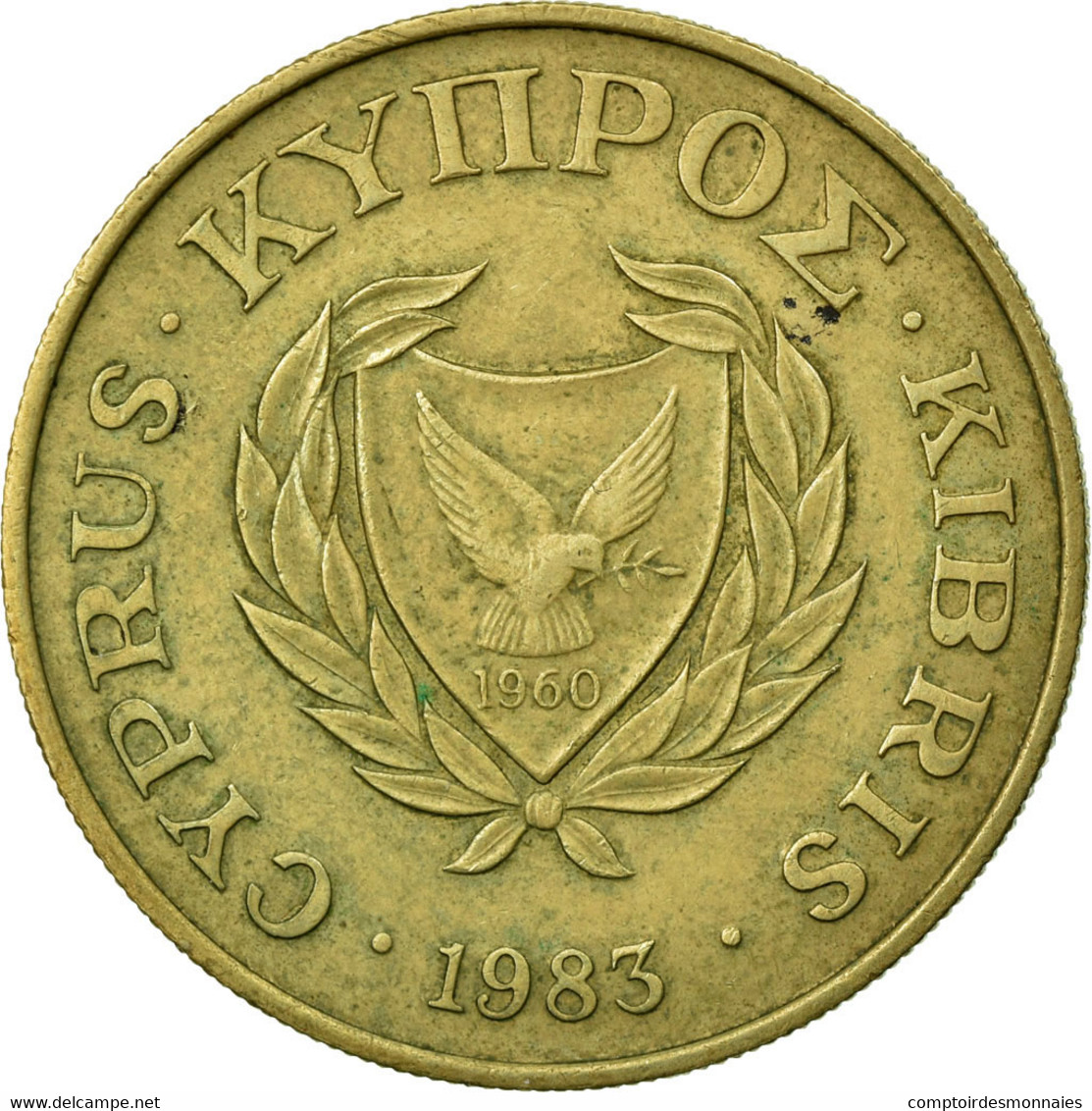 Monnaie, Chypre, 10 Cents, 1983, TB+, Nickel-brass, KM:56.1 - Chypre