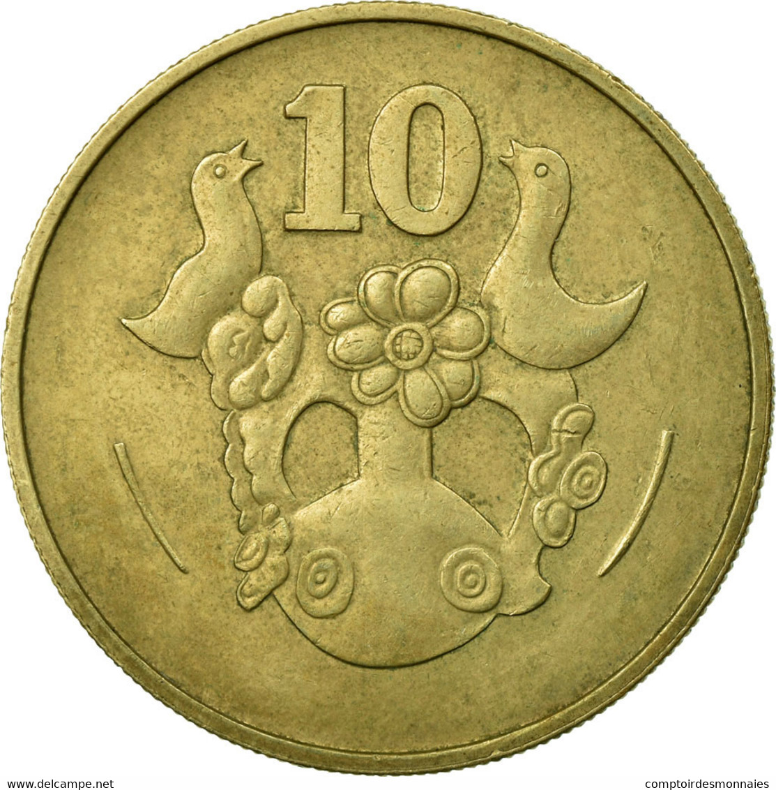 Monnaie, Chypre, 10 Cents, 1983, TB+, Nickel-brass, KM:56.1 - Chypre