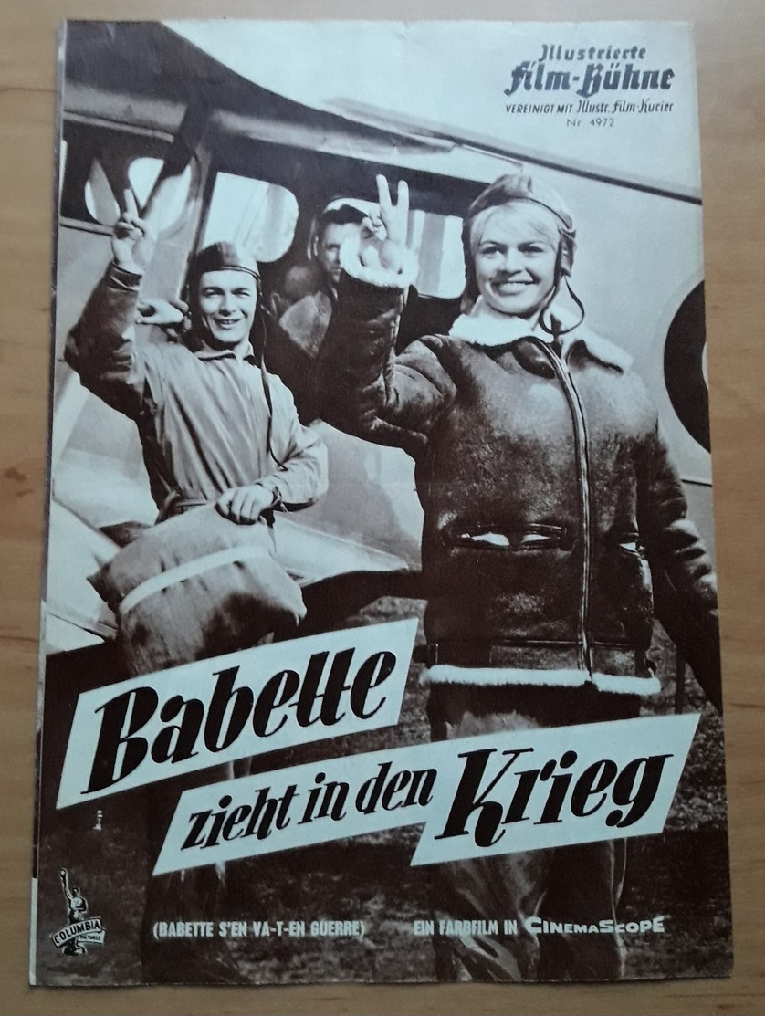 Brigitte Bardot In "Babette Zieht In Den Krieg" Mit Jacques Charrier, Hannes Messemer ... Altes IFB-Filmprogramm /a56 - Magazines