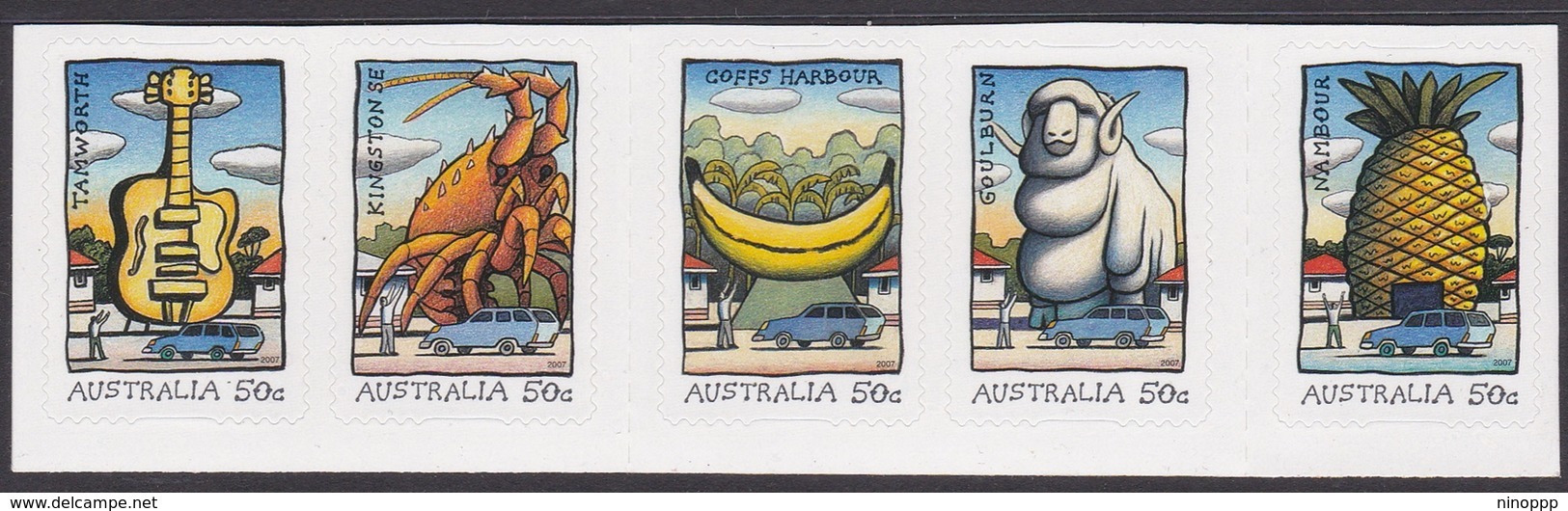 Australia ASC 2474a-2478a 2007 Big Things Peel And Stick, Mint Never Hinged - Mint Stamps