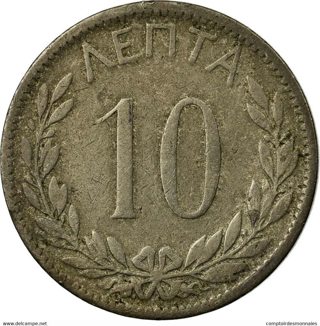 Monnaie, Grèce, George I, 10 Lepta, 1895, Paris, TB, Copper-nickel, KM:59 - Grèce