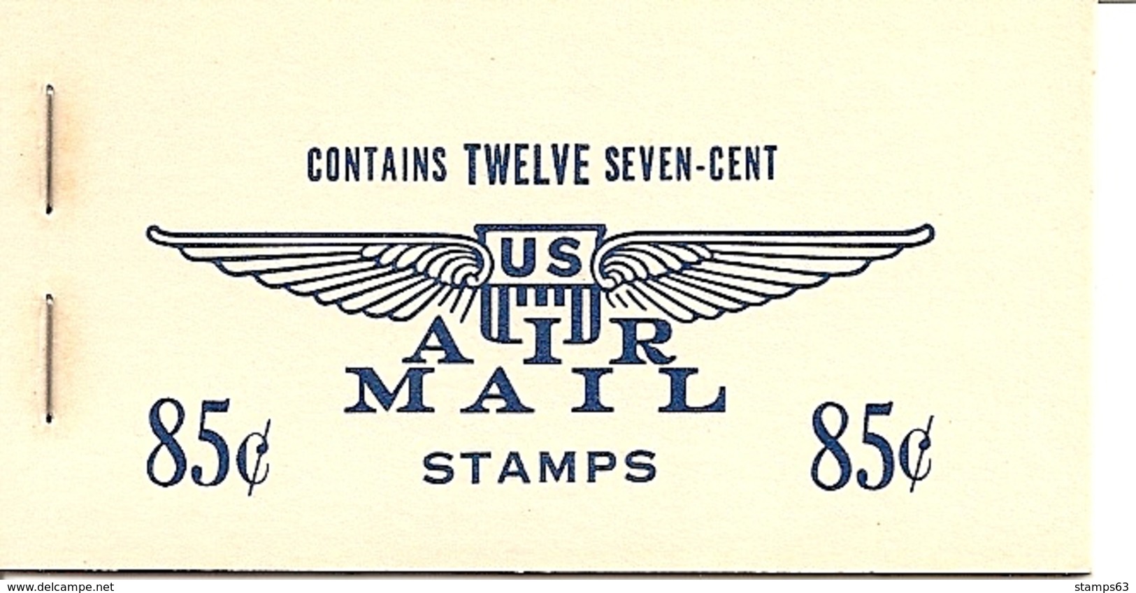 UNITED STATES (USA), 1958, Air Mail Booklet C6, 85c, Mi 0-64b - 2. 1941-80