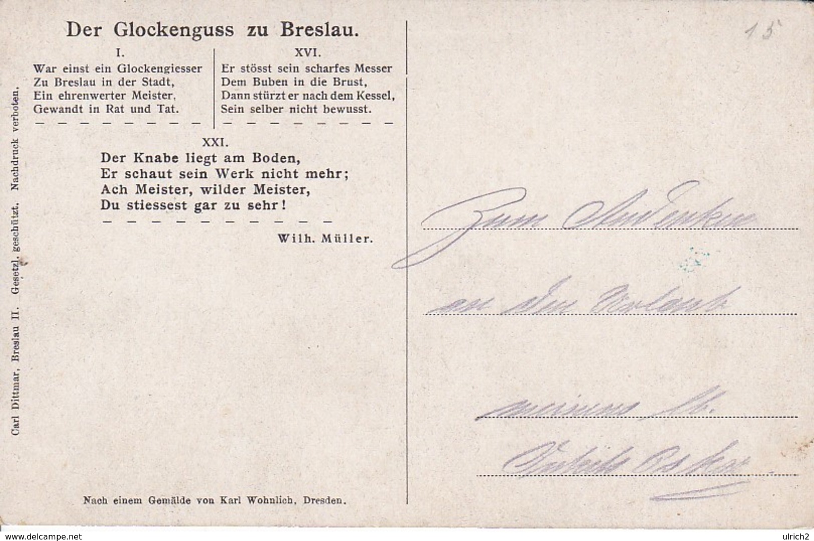 AK Breslau - Der Glockenguss Zu Breslau  (39682) - Schlesien