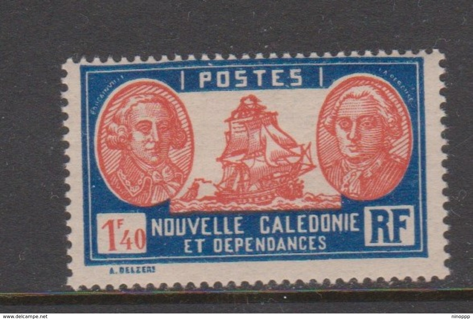 New Caledonia SG 167 1928 Definitives 1 F 40c Red And Blue MNH - Unused Stamps