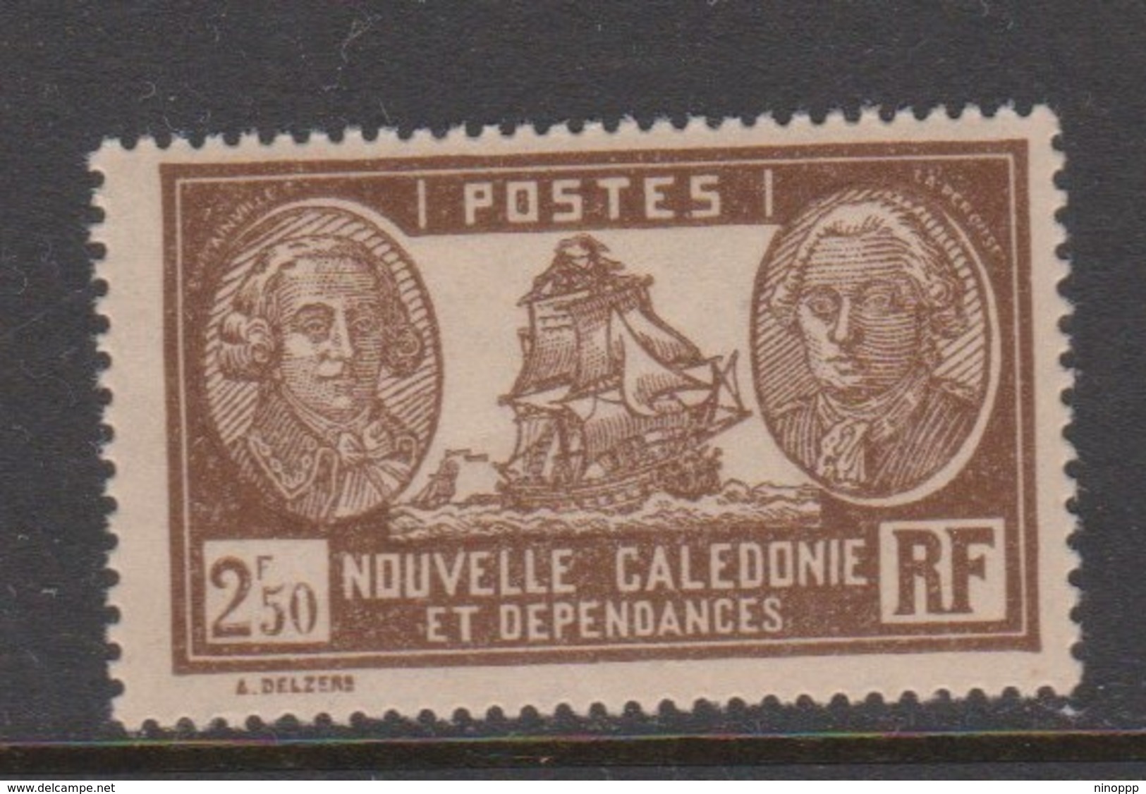 New Caledonia SG 174 1928 Definitives 2 F 50c Brown MNH - Unused Stamps