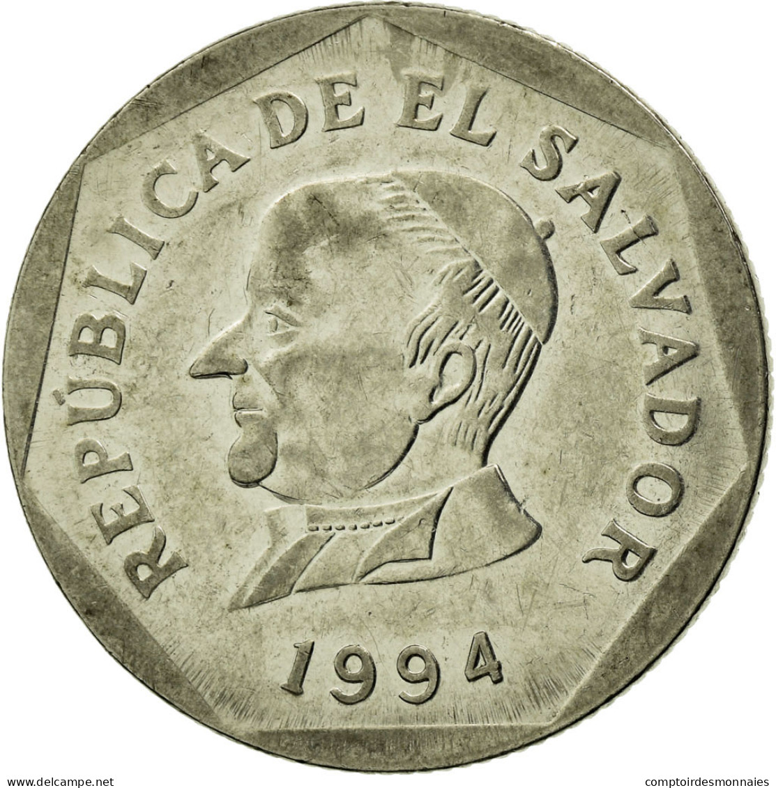 Monnaie, El Salvador, 25 Centavos, 1994, British Royal Mint, TTB, Nickel Clad - Salvador