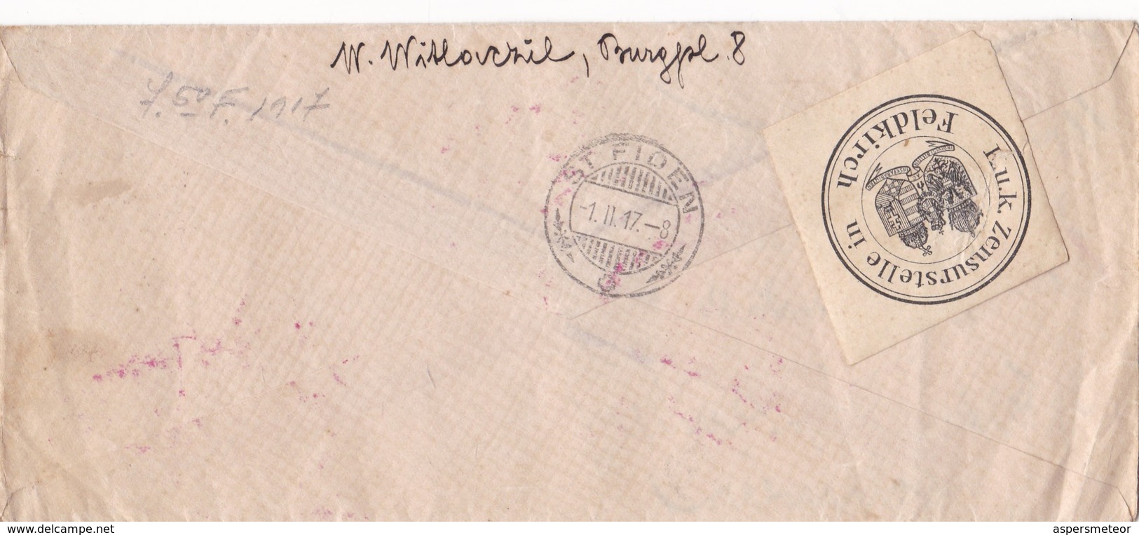 ENVELOPPE CIRCULEE AN 1917 BRUGGE A ST FIDEN RECOMMANDE BLOCK STAMP STAMP A PAIR-RARE - BLEUP - Briefe U. Dokumente