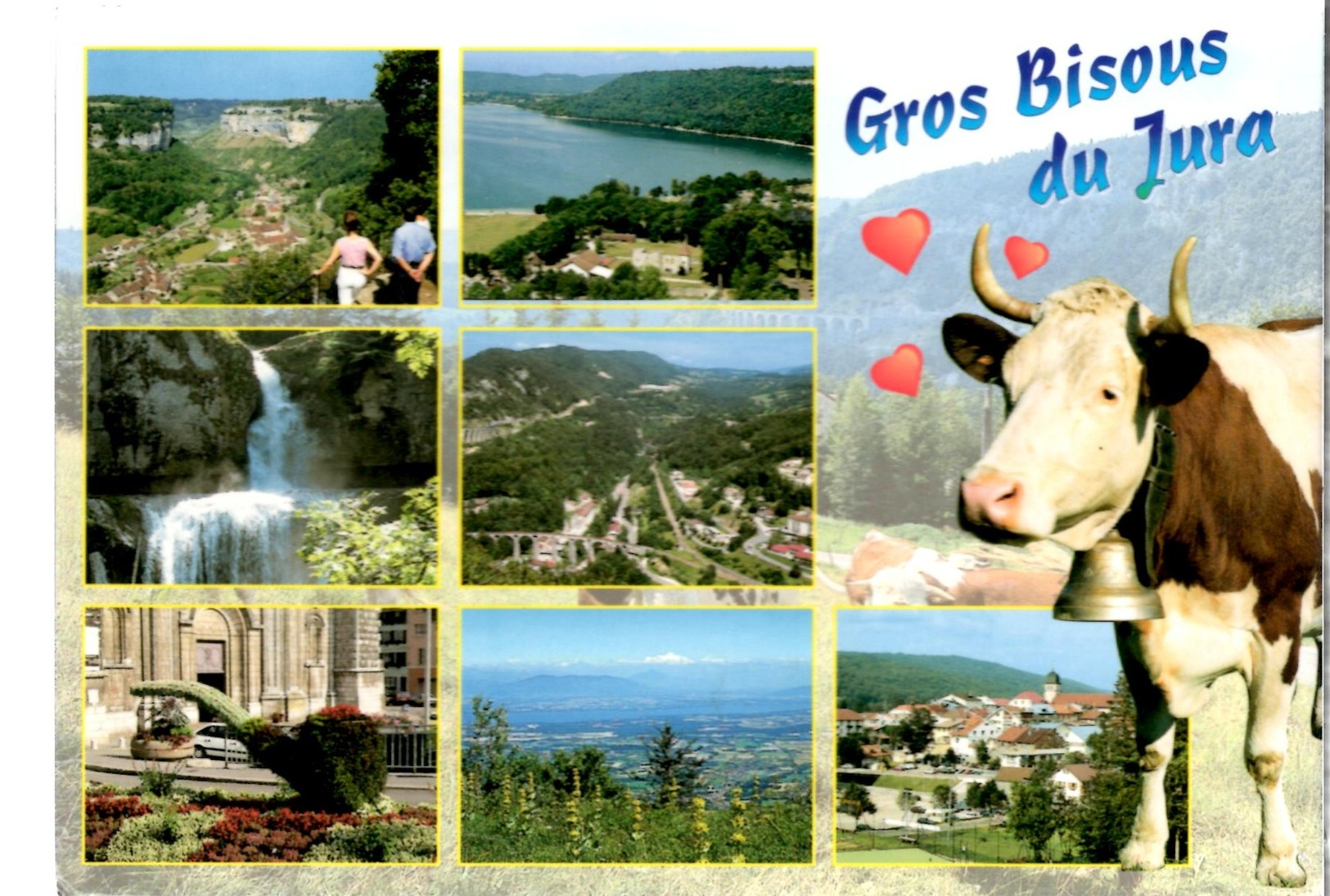 ** Gros Bisous Du JURA ** Beaume Les Messieurs, Morez, Saint-Claude Etc.... Carte Multi-Vues  Ecrite En 1913 Mais TBE - Autres & Non Classés