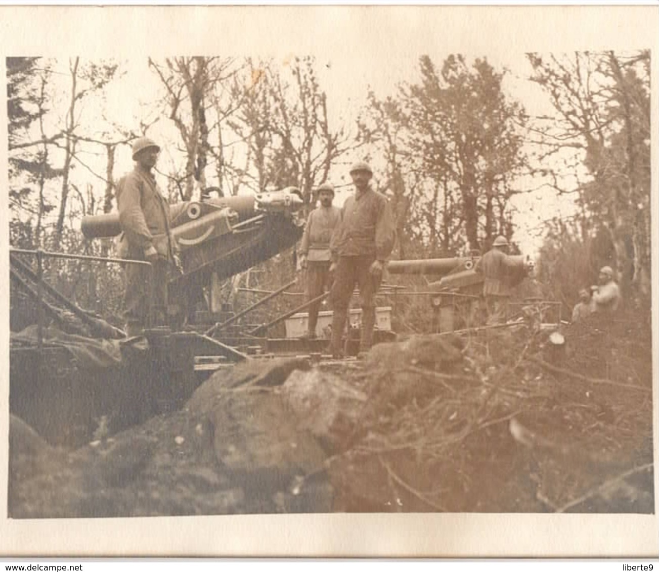 Militaire Régiment D Artillerie1916 Canon 155 C Sur Affut Gde Photo 2 Scans Guerre 1914-18 - Guerre, Militaire