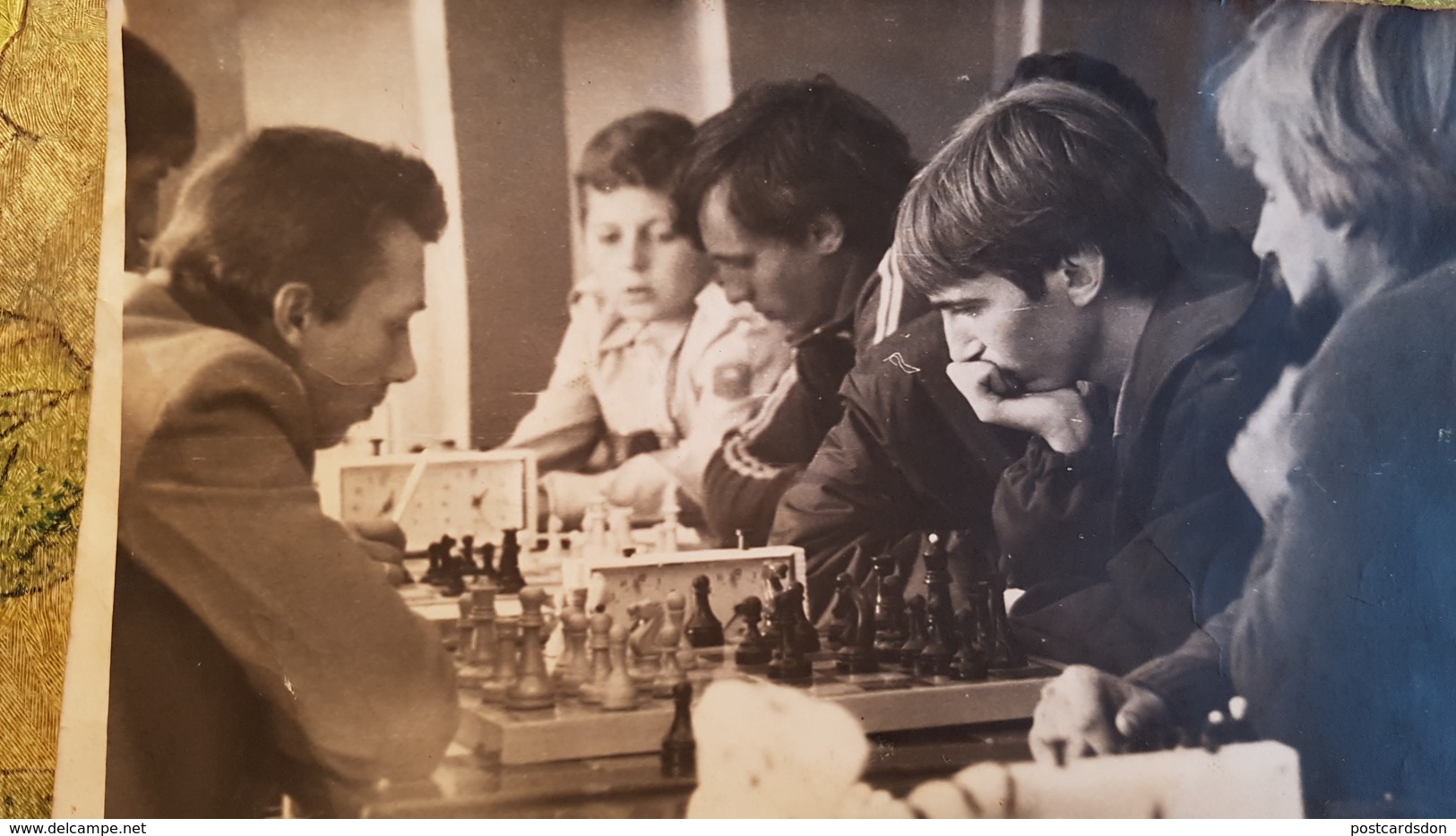 Young Men Playing Chess  - Vintage Photography 1960s  Old USSR Photo - JEU - ECHECS - CHESS - ECHECS - Sports