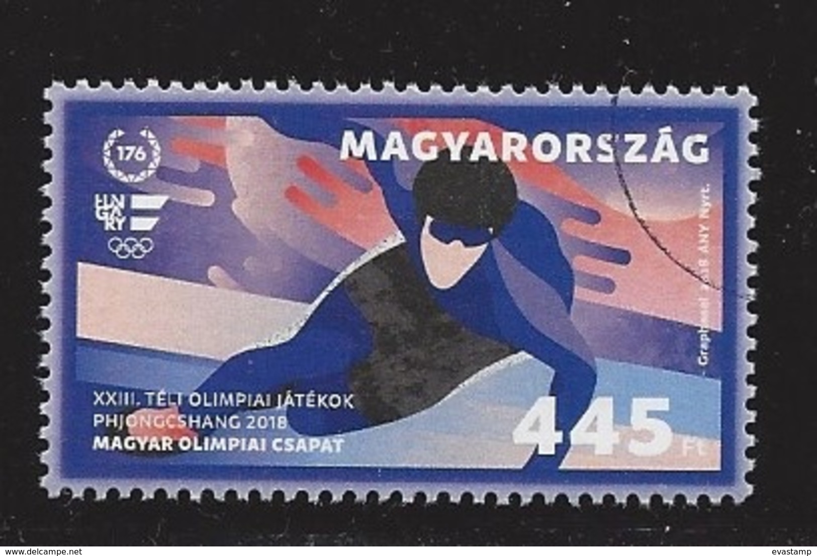 HUNGARY - 2018. XXIII.Winter Olympics Games,Pyeongchang / Skating / Sport USED!!! - Ensayos & Reimpresiones